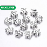 Flower Spacer Beads - Antique Silver 